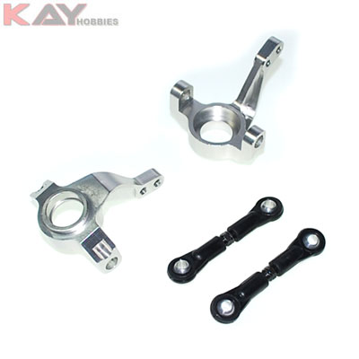 Axial SCX-10 Aluminium Radträger hinten +Lock Linkage (2) silber Axial SCX-10 Aluminium Radträger hinten +Lock Linkage (2) silber